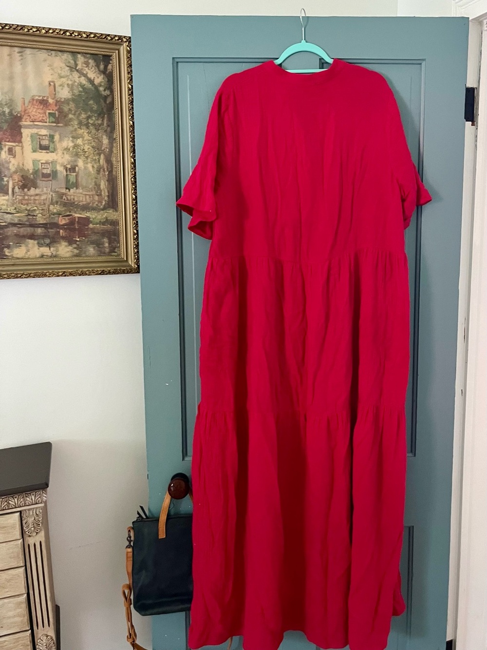 DAVI & DANI Fuchsia V-Neck Tiered Maxi Dress, NWOT - Picture 2 of 3